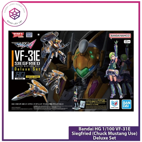 Mô hình Bandai HG 1/100 VF-31E Siegfried (Chuck Mustang Use) Deluxe Set [GDB] [BHG]