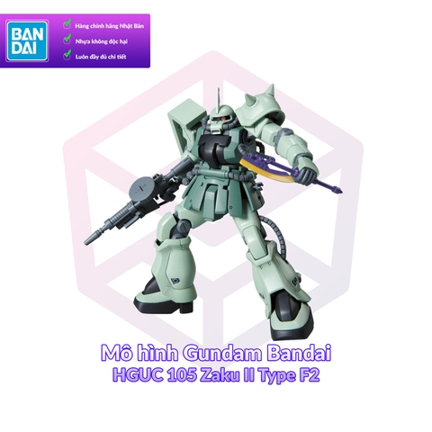 Mô hình Gundam Bandai HGUC 105 Zaku II Type F2 1/144 MS Gundam 0083 Stardust Memory [GDB] [BHG]