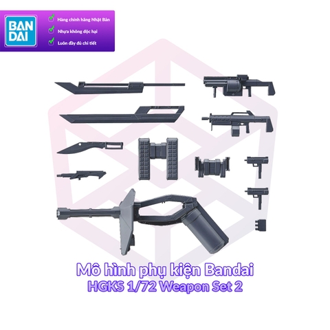 Mô hình phụ kiện Bandai HGKS 1/72 Weapon Set 2 [GDB] [KS]