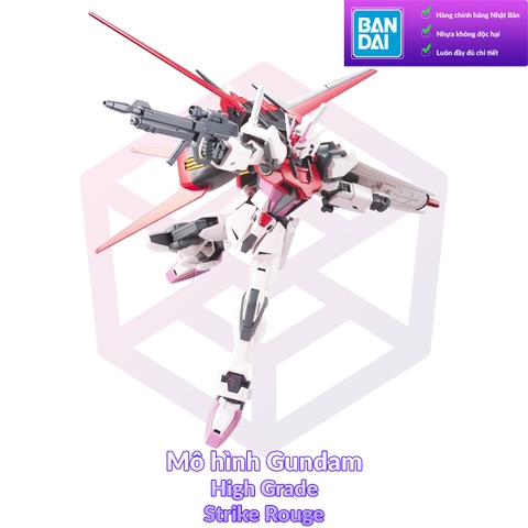 Mô Hình Gundam Bandai HG 176 Strike Rouge MBF-02 + AQM/E-X01 1/144 Gundam SEED [GDB] [BHG]