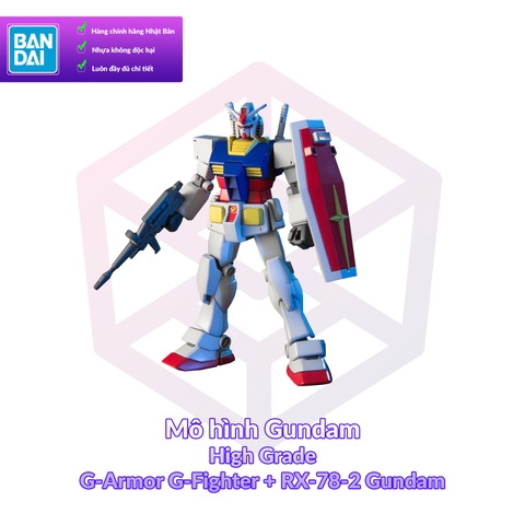 Mô hình Gundam Bandai HG UC 050 G-Armor G-Fighter + RX-78-2 Gundam 1/144 MS Gundam [GDB] [BHG]