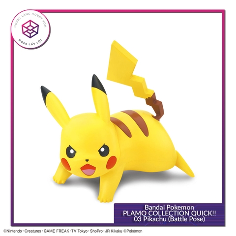 Mô hình Bandai Pokemon PLAMO COLLECTION QUICK!! 03 Pikachu (Battle Pose) [GDB] [MKB]