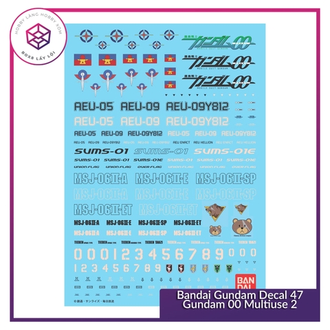 Decal mô hình Decal Bandai Gundam Decal 47 Gundam 00 Multiuse 2 [TAM]