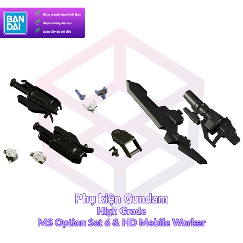 Mô hình phụ kiện Gundam Bandai HG MS Option Set 6 & HD Mobile Worker 1/144 IBO [GDB] [BHG]