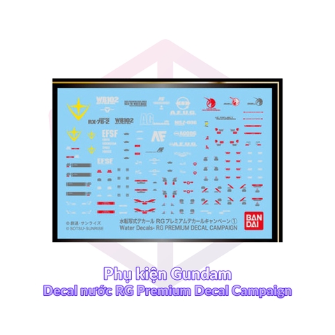 [Hàng Tặng] Phụ kiện mô hình Bandai Decal nước RG Premium Decal Campaign 1/144 [HT]