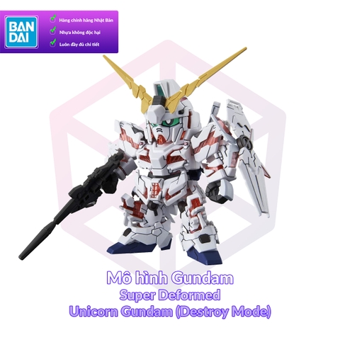 Mô Hình Gundam Bandai SD CS 12 Unicorn Gundam (Destroy Mode) [GDB] [BSD]