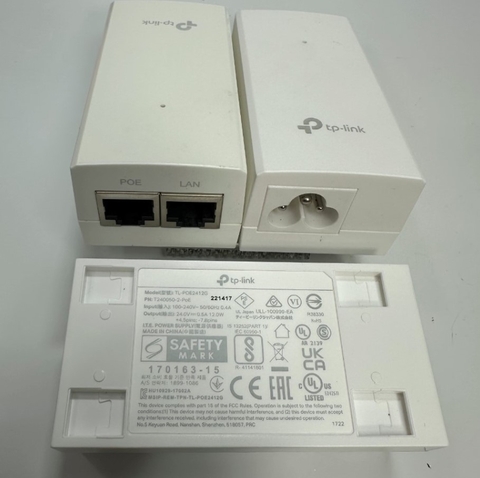 Adapter PoE 24V 0.5A 12W TP-LINK TL-POE2412G POE Gigabit Power Supply IEEE 802.11 a/n/ac For Wireless Wi-Fi, Camera PoE