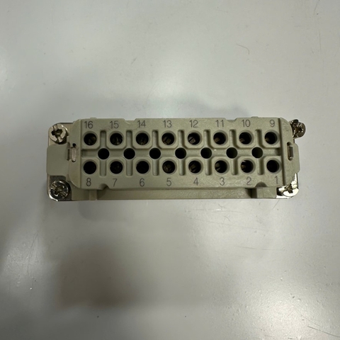 Đầu Jack Connector SIBAS HDC-HA-016-F 16 Pin Female 16A 250V/4KV/3 For Đầu Nối Điện Công Nghiệp Industrial Power Screw Terminal Heavy Duty Insert
