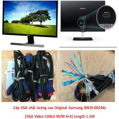 Cáp VGA Chất Lượng Cao Original Samsung BN39-00244L VGA Video CABLE M/M 4+5 Length 1.5M
