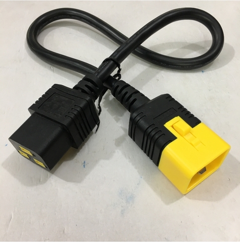 Dây Nguồn Máy Chủ APC AP8714S Locking AC Power Cord C19 to C20 16A 250V 14AWG 3x2.08mm² For Server IBM HP DELL LENOVO Và APC Smart-UPS SRT 8000VA RM 230V Length 0.6M