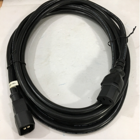 Dây Nguồn Máy Chủ LONGWELL LS-60 LS-14 AC Power Cord C13 to C14 13A 125V 3x1.31mm² 17AWG For UPS PDU APC ARES Eaton Emerson Và Server Rack Length 4M