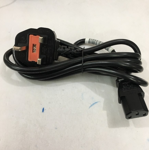 Dây Nguồn I-SHENG SP-60 IS-14 UK Chuẩn 3 Chấu Có Cầu Chì AC Power Cord 100613-008 BS1363 to C13 10A 250V 3X0.75mm Length 1.8M