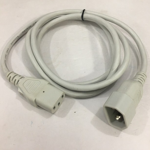 Dây Nguồn VOLEX V1625 VAC14S AC Power Cord IEC 60320 C14 Plug to C13 Connector SVT White 10A 250V 3x1.0mm² length 1.8M