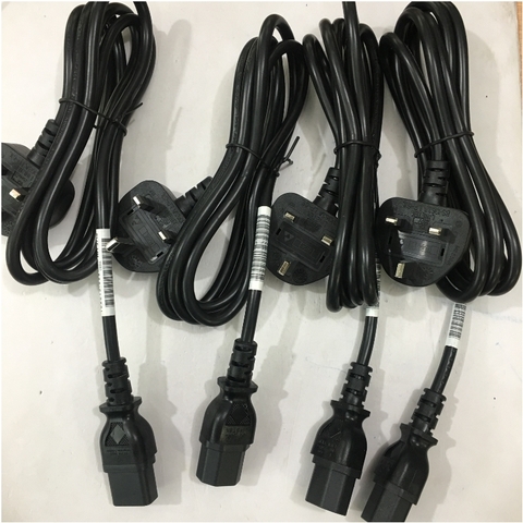 Dây Nguồn LINETEK LP-61L LS-60 Chuẩn 3 Chấu Có Cầu Chì AC Power Cord HP 100613-008 BS1363 to C13 10A 250V 3X0.75mm Length 1.8M