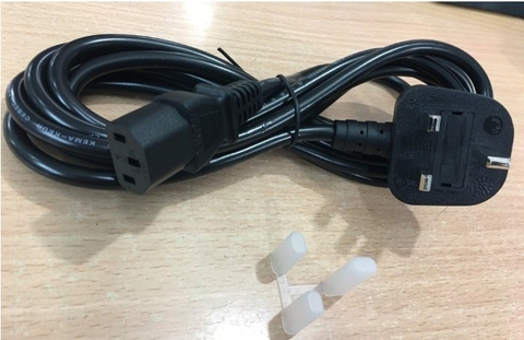 Dây Nguồn DEREN DR-301 DEKON DK-390 UK Chuẩn 3 Chấu Có Cầu Chì AC Power Cord BS1363 to C13 10A 250V 3X1.0mm For SERVER DELL HP IBM Length 3M