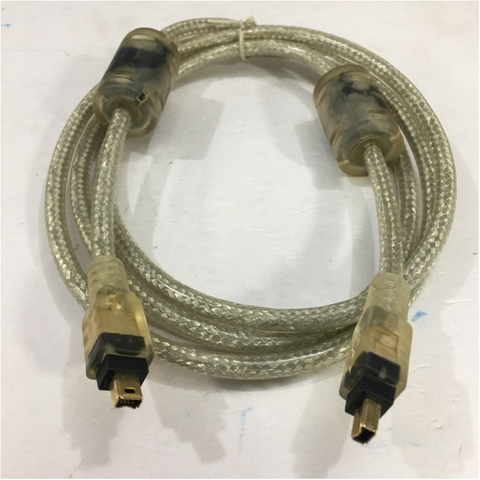Cáp IEEE 1394a FireWire Cable 4 Pin to 4 Pin Hàng Chất Lượng Cao PowerSync E119932-T AWM STYLE 20276 80°C 30V VW-1 Tốc Độ Truyền Dữ Liệu Lên Tới 400Mb / giây Clear Color Length 1.5M