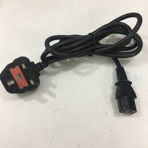 Dây Nguồn I-SHENG SP-62 IS-14 UK Chuẩn 3 Chấu Có Cầu Chì AC Power Cord BS1363 to C13 10A 250V 3X0.75mm² Length 1.5M