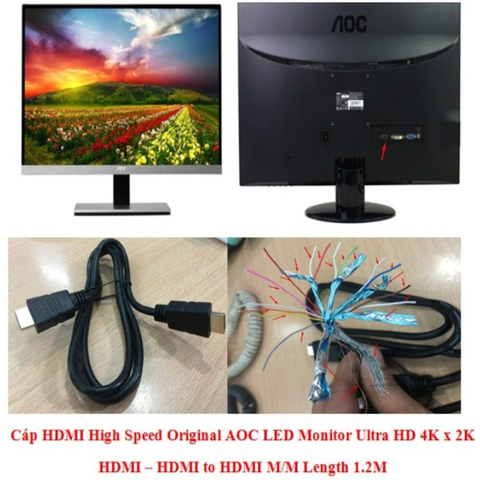 Cáp HDMI High Speed Original AOC LED Monitor Ultra HD 4K x 2K HDMI – HDMI to HDMI M/M Length 1.2M
