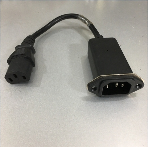 Dây Nguồn IEC320 C14 to C13 Extension Cord C14 with Screw Holes and C13 Short IBM 41A3569 POWER INLET CABLE 101-40103004-R Length 28Cm