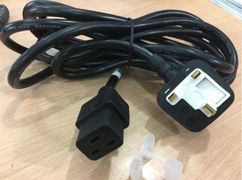 Dây Nguồn Server IBM HP 295478-001 Volex VSC19 HG AC Power Cord BS1363 to IEC60320 C19 13A 16A 250V 3x1.5mm For Máy Chủ và Cisco Router Length 3.6M