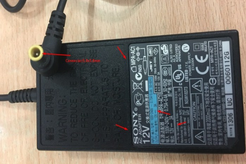 Adapter Original Sony MPA-AC1 12V 3A For Sony EVI, BRC, and SRG Camera Series Connector Size 5.0mm x 3.0mm