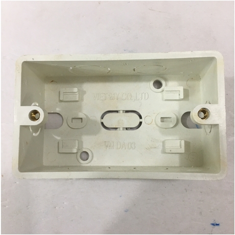 Đế Lắp Chìm Chữ Nhật VM DA 03 WallPlate Network RJ45 Back Plate Wall Mount box 105x63x38mm