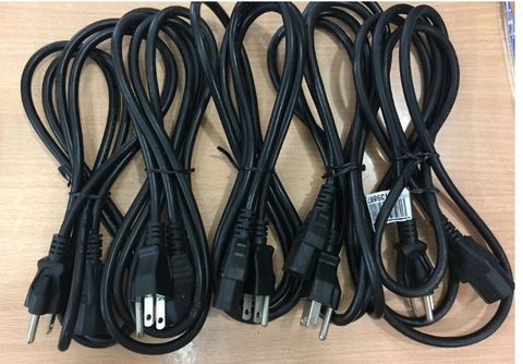 Dây nguồn 3 chân 2 dẹt 1 tròn có tiếp địa AC Power Cord Japan JIS C 8303 IECC13 VOLEX1625 18AWG 10A 125V 3X2.0mm dài 2M