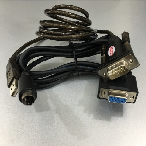 Bộ Combo Cáp Điều Khiển PLC Programming Panasonic AFC8503 Cable RS232C DB9 Female to Mini Din 5 Pin Male Và USB to RS232 UNITEK Y-105 For PLC to PC or PLC to HMI