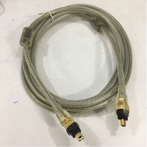 Cáp IEEE 1394a FireWire Cable 4 Pin to 4 Pin Hàng Chất Lượng Cao PowerSync E119932-T AWM STYLE 20276 80°C 30V VW-1 Tốc Độ Truyền Dữ Liệu Lên Tới 400Mb / giây Clear Color Length 3M