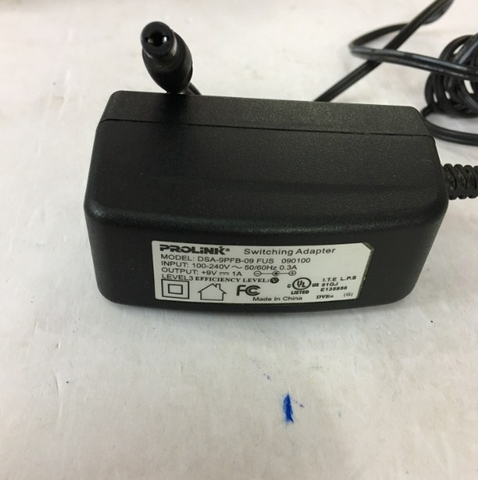 Adapter Original PROLiNK 9V 1A DSA-9PFB-09 Connector Size 5.5mm x 2.1mm