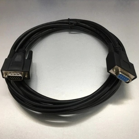 Cáp Lập Trình PLC PROGRAM KOYO D2-DSCBL-1 RS232 DB9 Female to VGA 15-Pin Male HD15 For Use With DL06, D2-250-1 And D2-260 CPUs And D0-DCM Communication Module Black Length 1.8M
