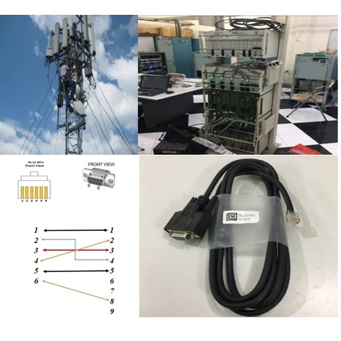 Cáp Điều Khiển Truyền Thông RJ11 RJ12 6P6C to DB9 Female Dài 1.8M For Thiết Bị Ghép Kênh Viba Omniplexer Bally Thông Tin Điện Tử Hàng Hải Việt Nam