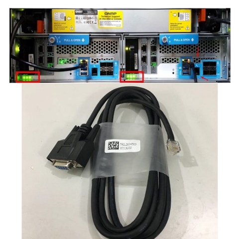 Cáp Console CAB-CONSOLE-RSRJ11-0M2 Cable RJ11 to RS232 Female UART1 Dài 1.8M For Storage Controller Service Port QNAP NAS ES1640dc