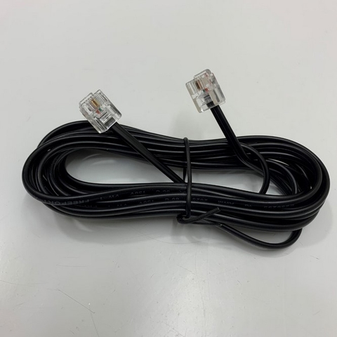Dây Line Điện Thoại 1.5M 3.3ft Telephone 2 Wire RJ11 Male Cross Pinned Telephone Line Patch Cord BLack Cable