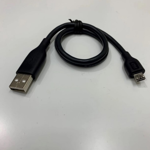 Cáp 0.5M USB 2.0 Male to Micro B-Plug Cable Black For Biến Tần Lenze i550 Motec Frequency Inverter with Computer Communication
