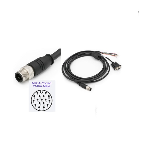 Cáp 2M 6.5ft OEM Thay Thế HF8TCB-SERIAL-002 Cable M12 A-Code 17 Pin Male to DB9 Female + I/O Cable Honeywell HF810/HF811 Barcode Scanner