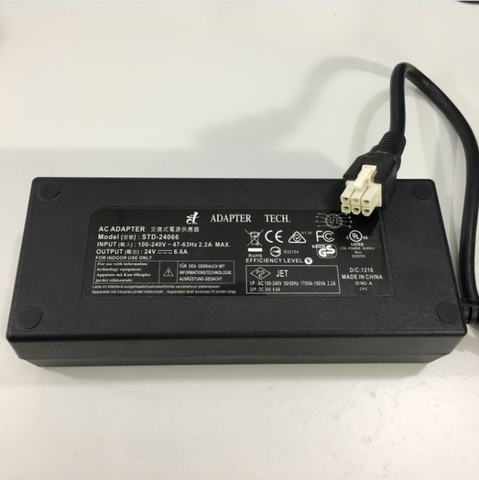 Bộ Chuyển Đổi Nguồn Adapter 24V 6.6A 160W Tech STD-24066 For Bookeye 4 V3 Kiosk Color Scanner Bundle Connector Size 6 Pin ATX Molex