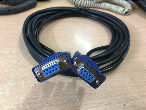 Cáp RS232 Chất Lượng Cao Simple Null-Modem Cable Without Handshaking Serial Cable DB9 Female to DB9 Female Black Length 3M