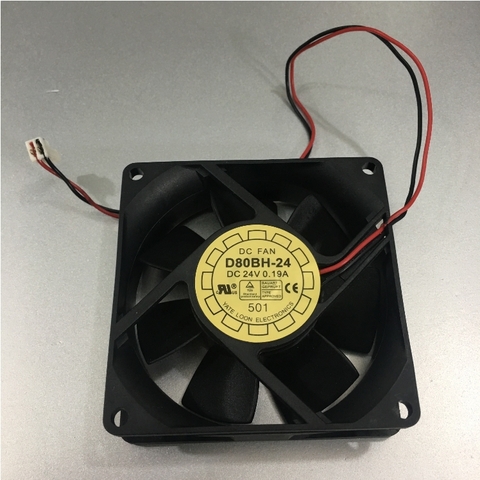 YATE LOON D80BH-24 24V 0.19A 80x80x25mm 2Wire Cooling Fan