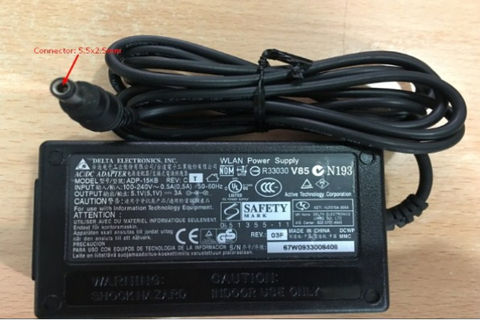 Adapter 5.1V 3A Original Máy chấm công vân tay HITECH X628 Connector Size 5.5mm x 2.5mm