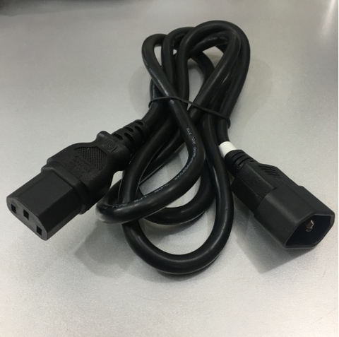 Dây Nguồn Máy Chủ Longwell LS-60 LS-14 AC Power Cord C13 to C14 10A 250V 3x0.824mm² 18AWG For UPS PDU APC ARES Eaton Emerson Và Server Rack Length 1.5M