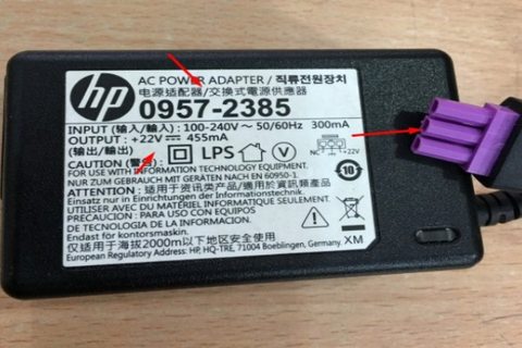 Bộ Chuyển Đổi Nguồn Adapter Original HP 0957-2385 22V 455mA For HP 1518 1510 1010 Printer Connector Size 3PIN