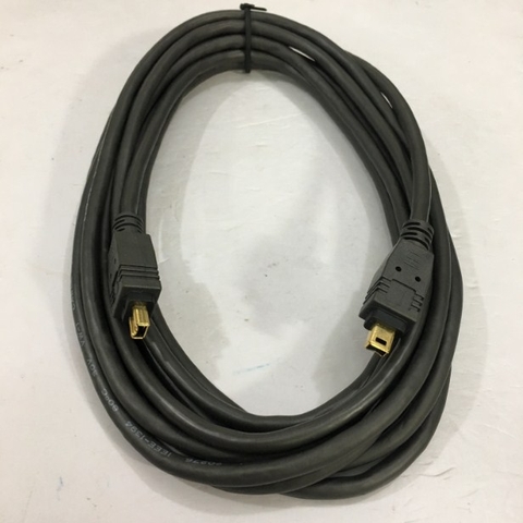 Cáp IEEE 1394a FireWire Cable 4 Pin to 4 Pin Hàng Chất Lượng Cao JAMER E219485 AWM STYLE 20276 80°C 30V VW-1 Tốc Độ Truyền Dữ Liệu Lên Tới 400Mb / giây Grey Length 3.7M