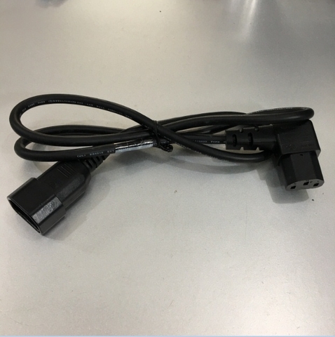 Dây Nguồn VOLEX V1625A VAC14S Chữ L 90 Độ Vuông Sang Góc Phải PDU AC Power Cord IEC C14 to IEC C13 Right Angle 10A 250V 3x0.824mm² Length 1M