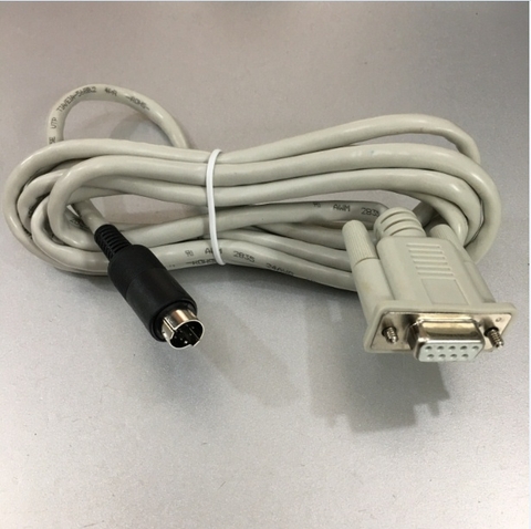 Cáp Điều Khiển Mô Đun Xinje XC2 Serie PLC Với PC Và Màn Hình YKHMI S-430A-V3.0 RS232 DB9 Female to Mini Din 8 Pin Male Cable Length 2M
