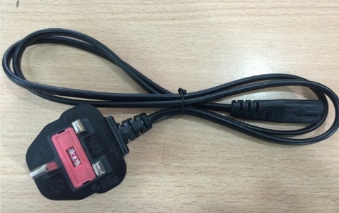 Cáp nguồn Power Cord IEC320 C7 UK Plug CABLE I-SHENG SP-62 - SS145/A BS1363/A IS-033 Length 1M