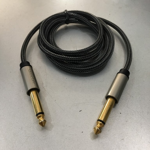 Cáp AMPLIFIER SPEAKER CABLE 6.5mm Male to Male Audio Cable 15U Gold Plated Aux Cabo UGREEN 1.5M FOR Guitar Mixer Amplifier 6.35 Line Recording