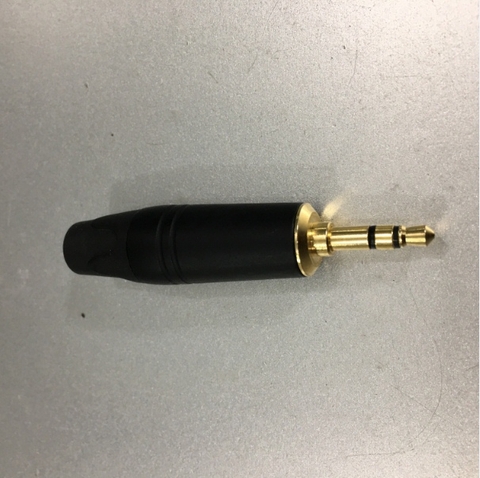 Rắc Hàn Brand Jack 3.5mm 3 Pole Gold Plated Repair Headphone Jack Audio Connector Cable Diameter 6mm Black