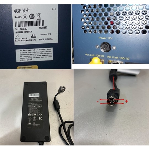 Adapter 12V 10A  ATRON Connector Size 4 Pin 10mm Mini Din For Máy Tính Công Nghiệp Industrial Computers