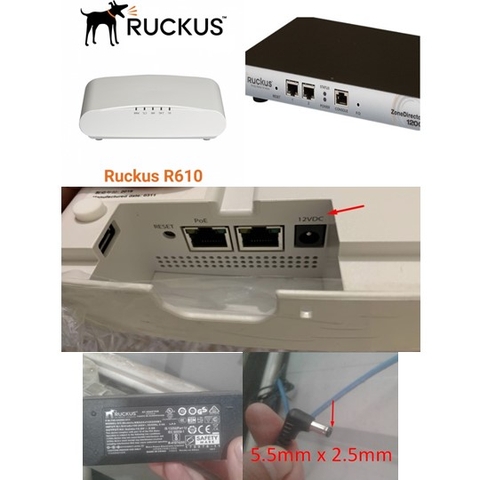 Adapter 12V 2A RUCKUS NBS24J120200B3 Connector Size 5.5mm x 2.5mm For Ruckus Wireless ZoneFlex R610 R700 R710 R720 ZoneDirector 1200